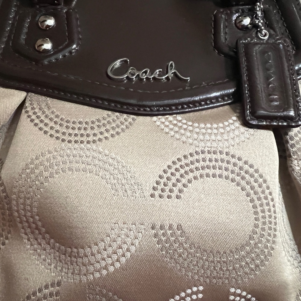 COACH Ashley Signature Dotted OP Sateen Canvas Signature Satchel USED ONCE